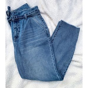 Ripped High Rise Mom Jeans Bluenotes Denim 29 Light Wash M/M